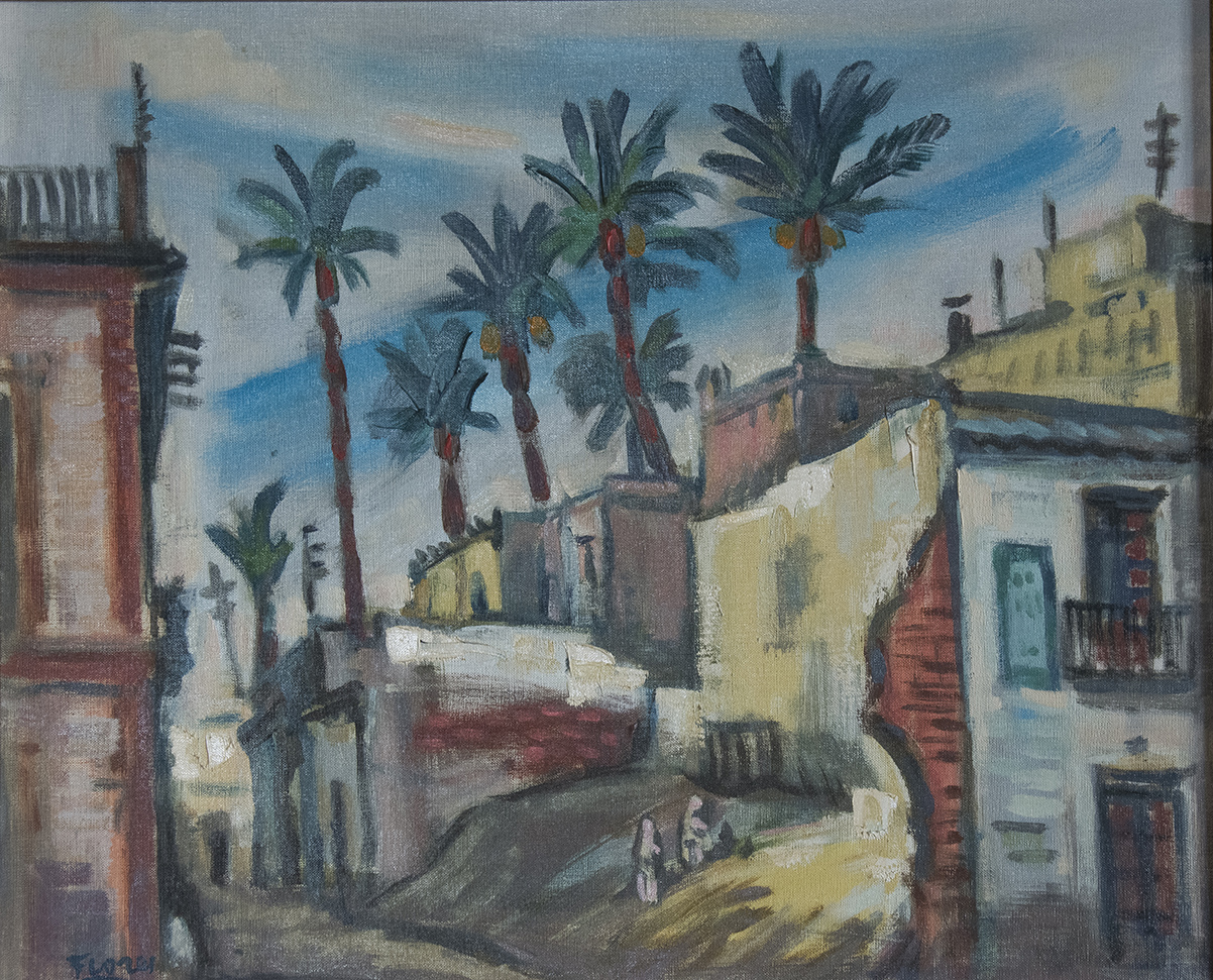 Pedro Flores. Murcia 1897 – Paris 1967. Oleo sobre lienzo. Medidas de 38 x 45.