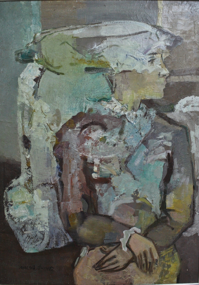 Molina Sanchez (1918 – 2009).  Oleo sobre lienzo. Medidas de 100 x 70.